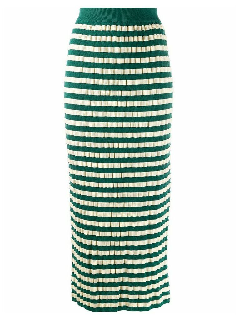Marni striped pencil skirt - Green