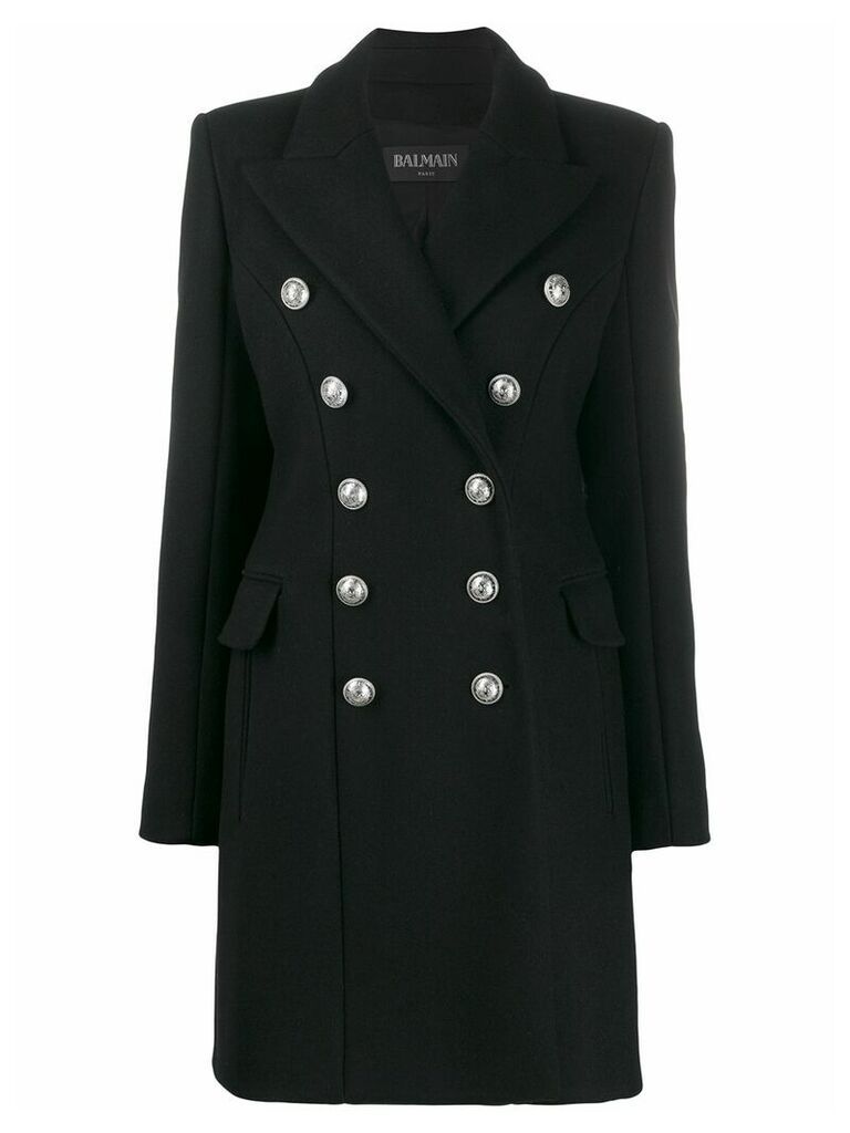Balmain double-breasted coat - Black