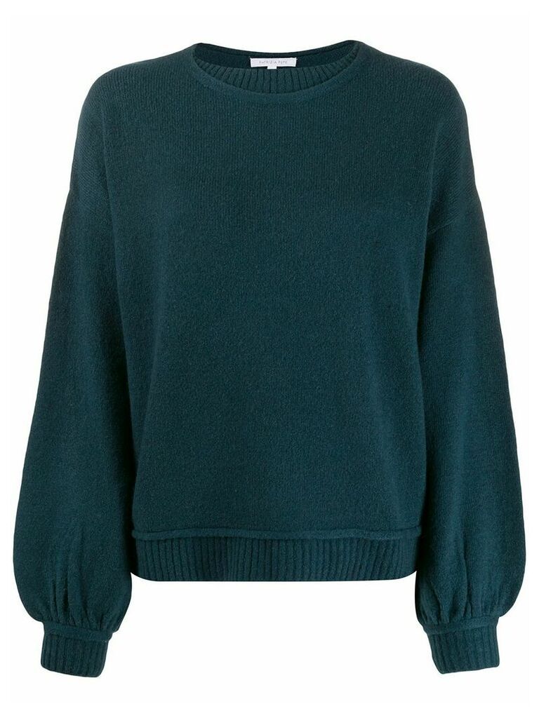 Patrizia Pepe ribbed trim knitted jumper - Blue