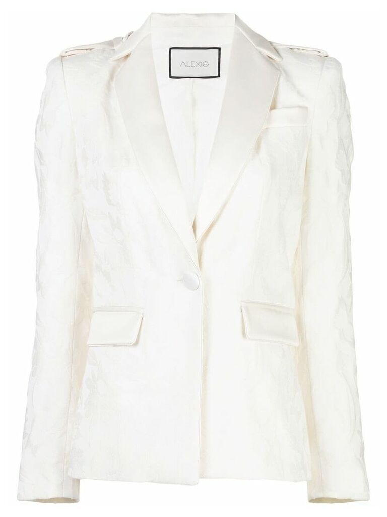 Alexis textured jacquard blazer - White