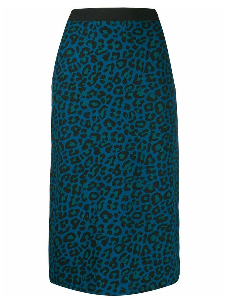 Paul Smith leopard print skirt - Blue