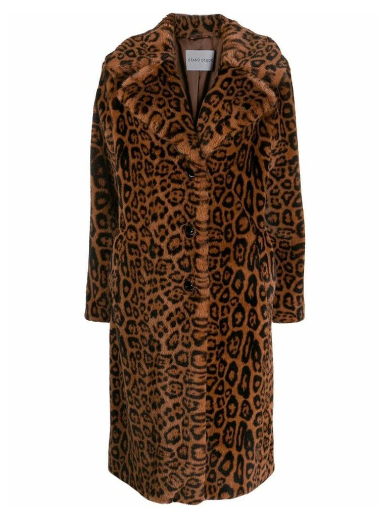 STAND STUDIO leopard print coat - Brown