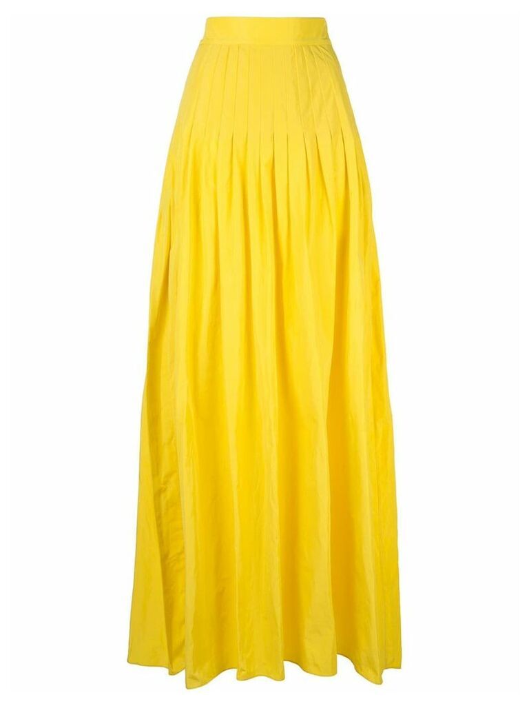 Alexis pleated a-line skirt - Yellow