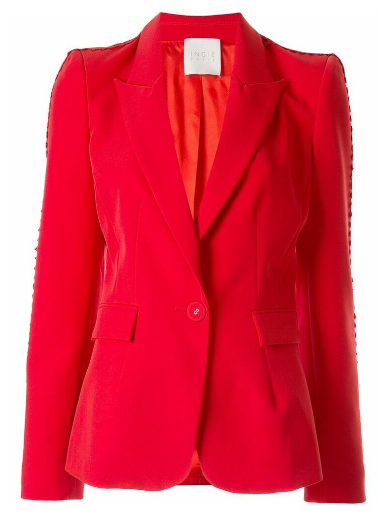 Ingie Paris single-breasted fitted blazer - Red