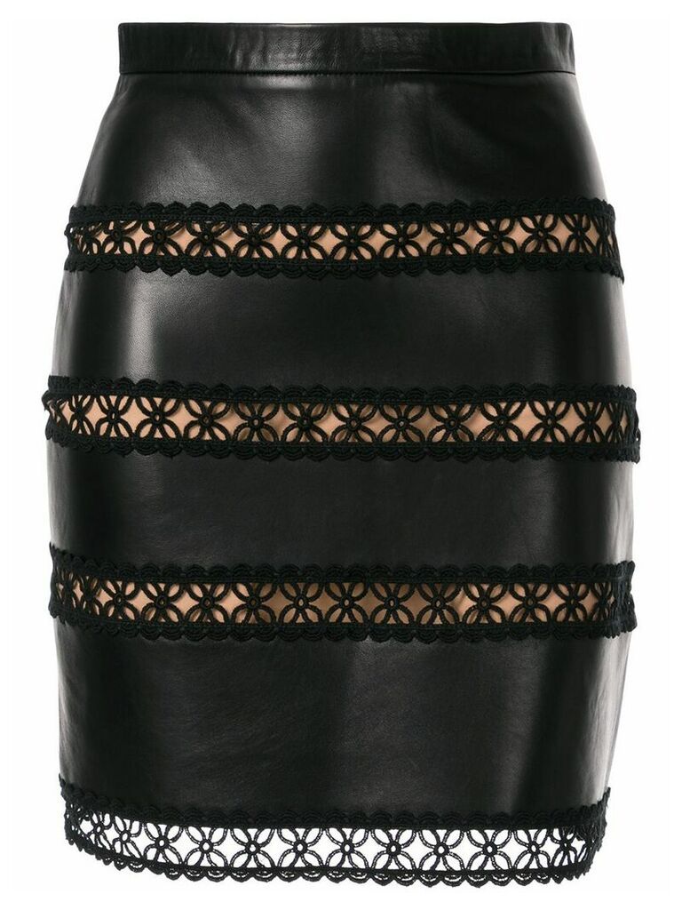 Ingie Paris embroidered mini skirt - Black