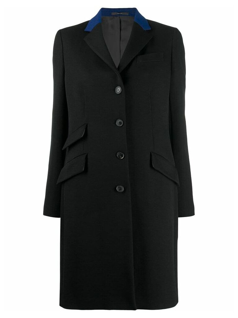 Paul Smith fitted single-breasted coat - Black