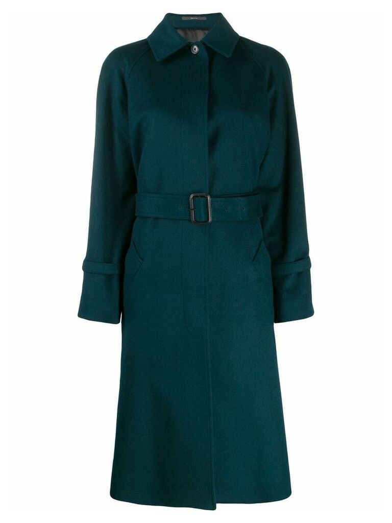 Paul Smith belted single-breasted coat - Blue