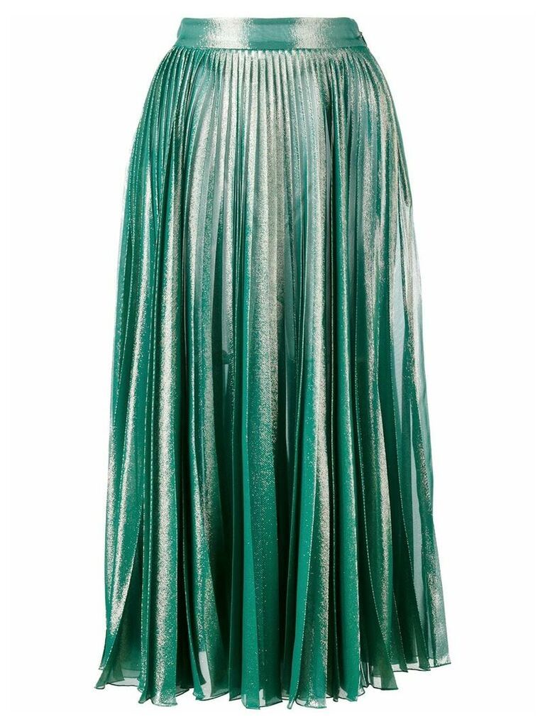 Gucci pleated metallic skirt - Green