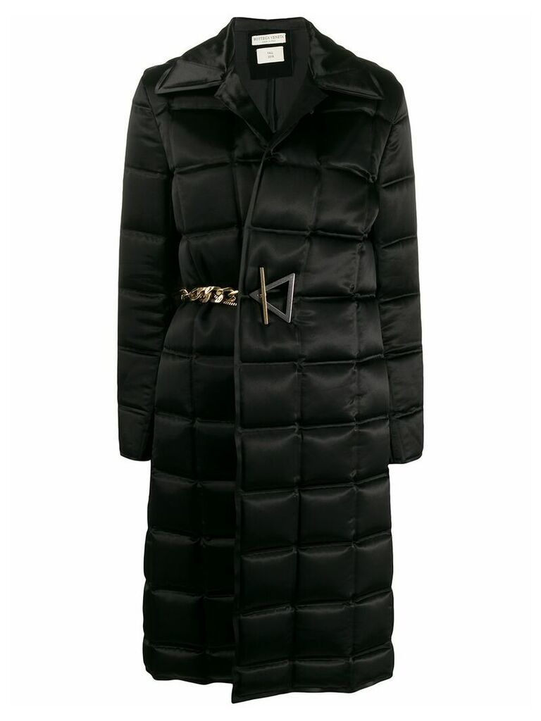 Bottega Veneta single-breasted padded coat - Black
