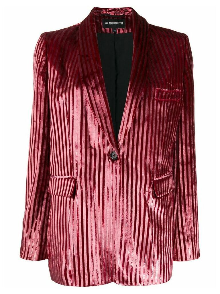 Ann Demeulemeester striped textured blazer - PINK