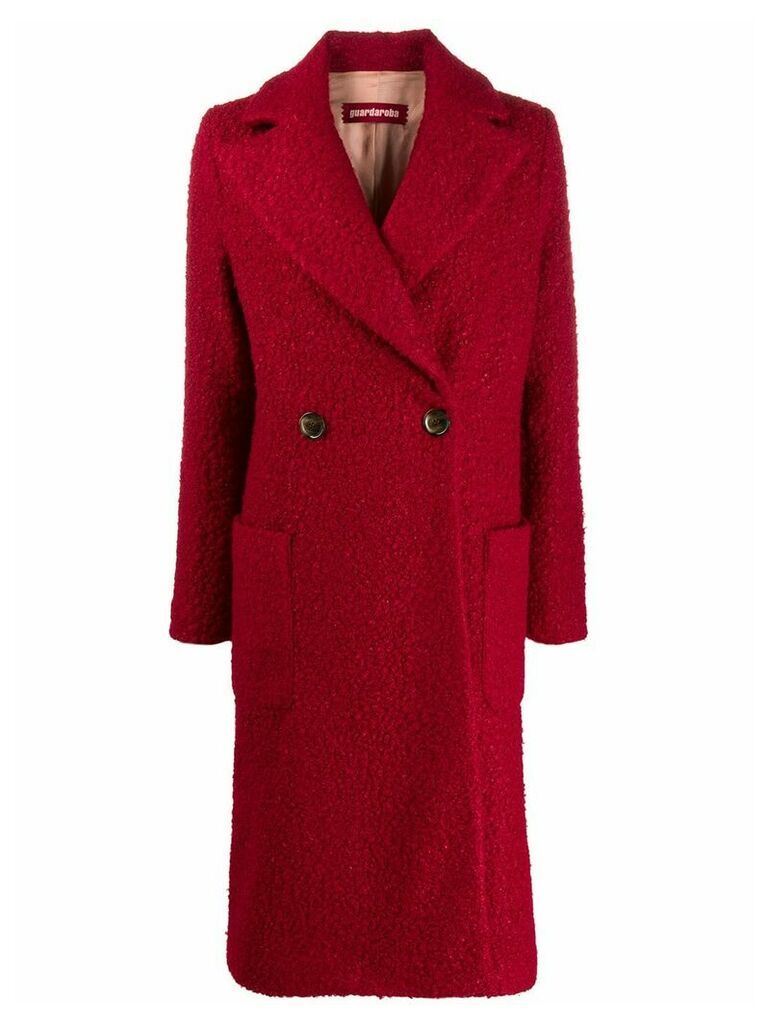 Guardaroba boxy textured double-breasted coat