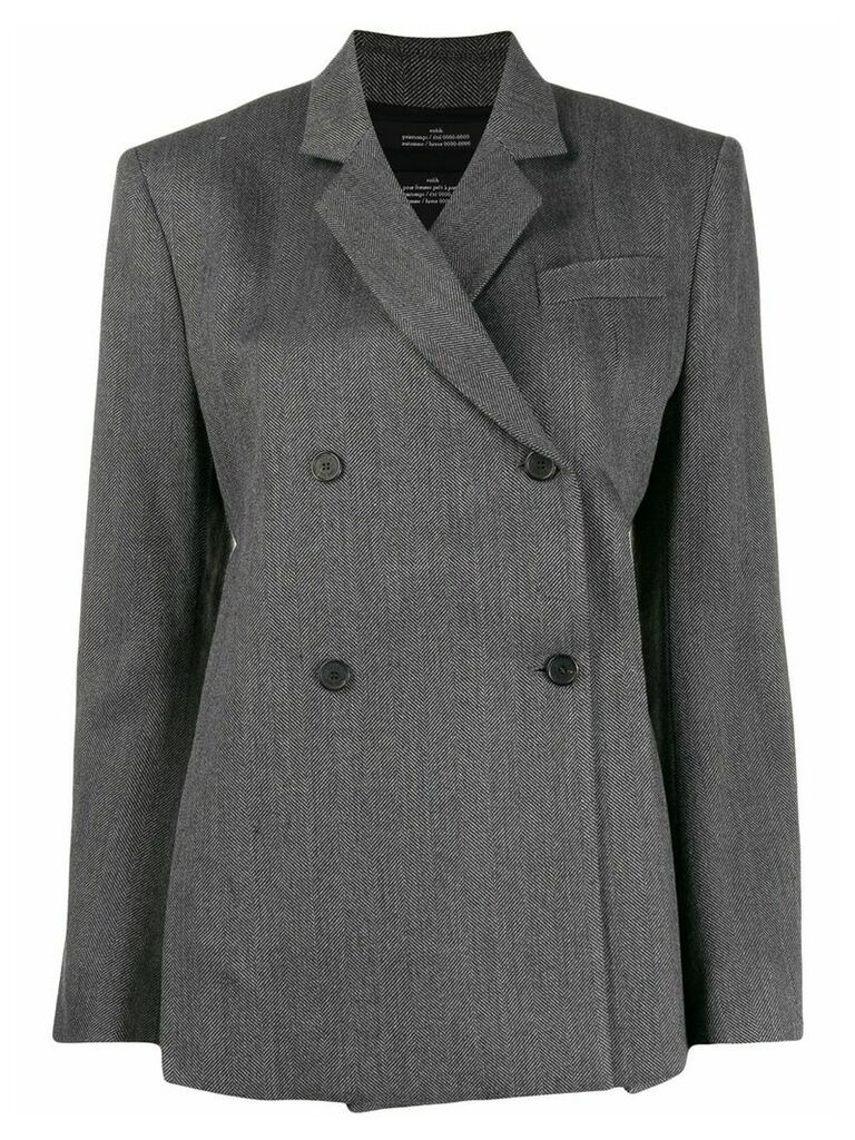 Rokh high-slit tailored blazer - Grey