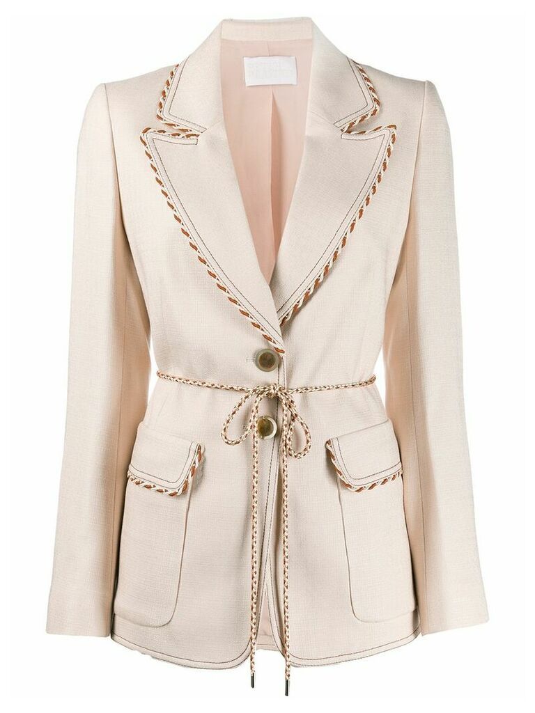 Peter Pilotto single-breasted cord detail blazer - NEUTRALS