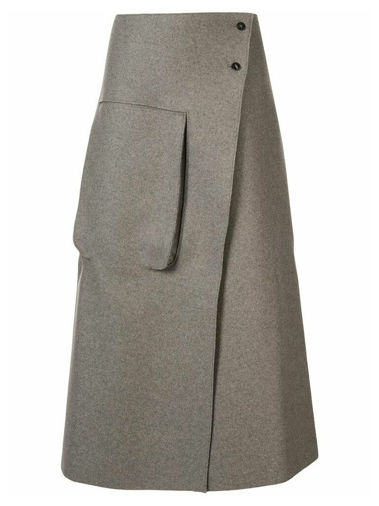 Studio Nicholson Hiro flared midi skirt - Grey