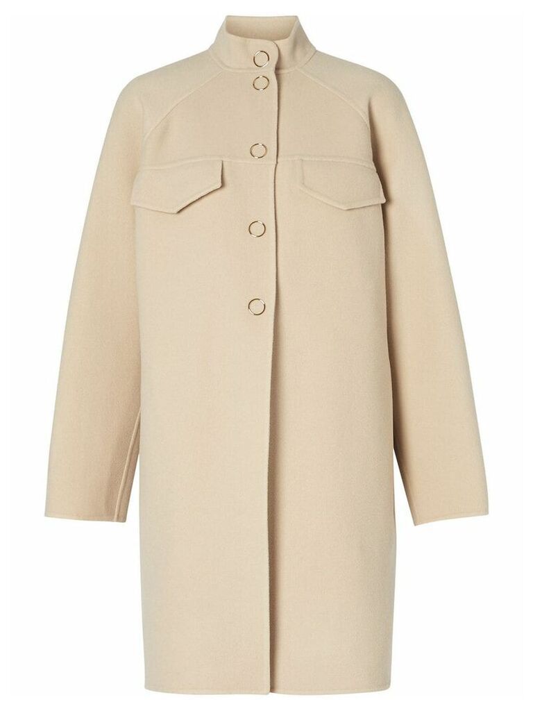 Burberry Wool Cashmere Tailored Coat - NEUTRALS