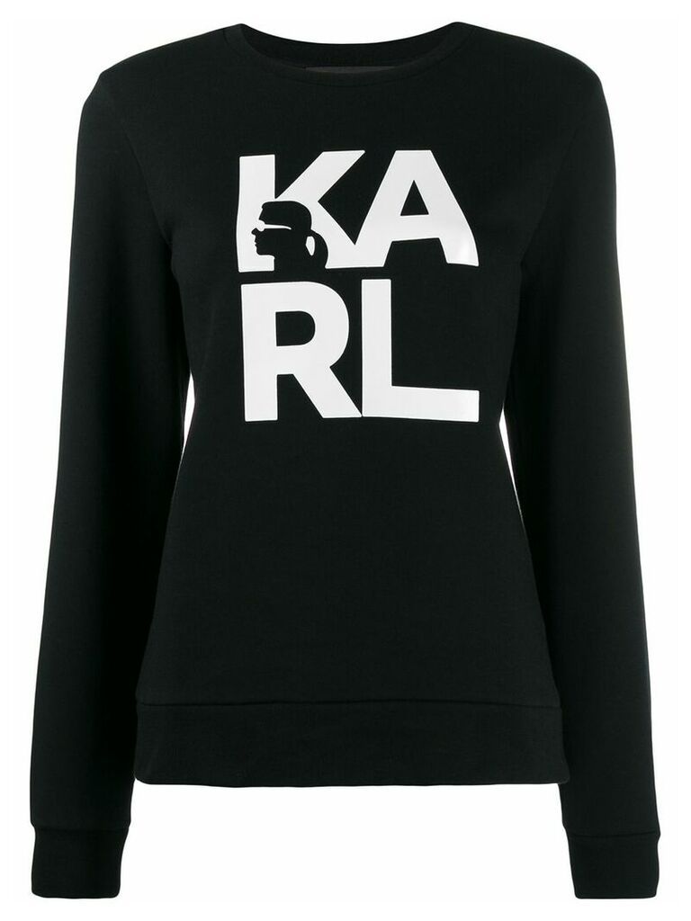 Karl Lagerfeld logo print sweatshirt - Black