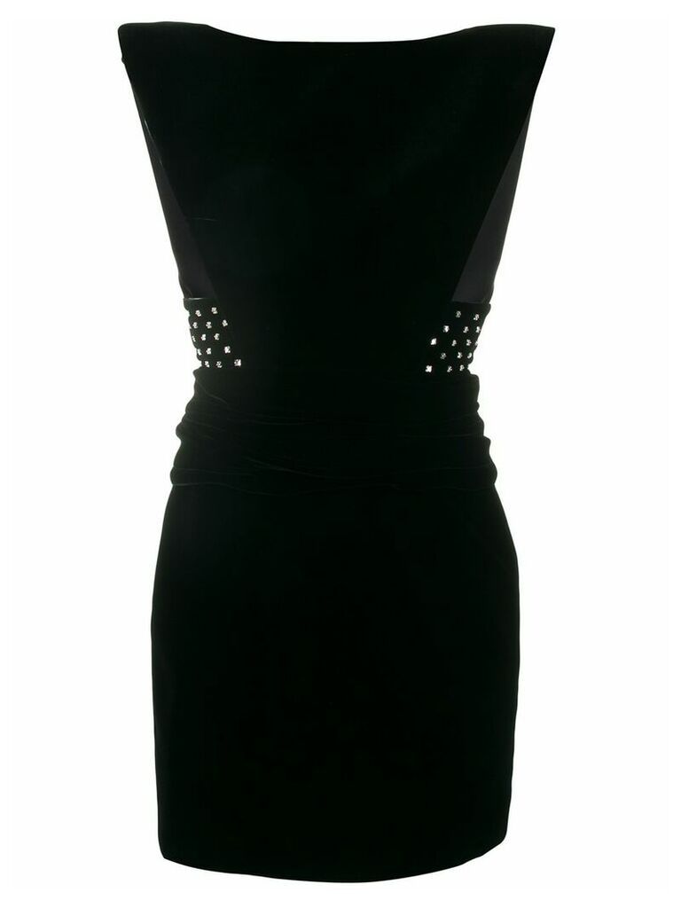 Saint Laurent hourglass-shape mini dress - Black