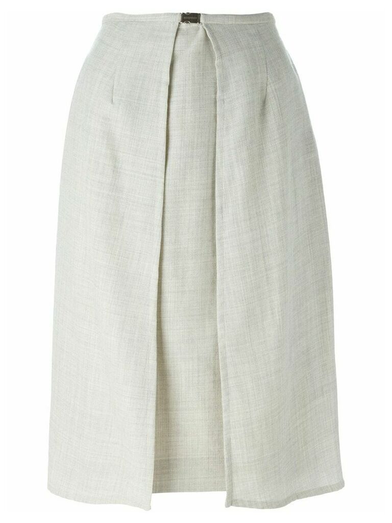 Jean Louis Scherrer Pre-Owned panelled skirt - Grey