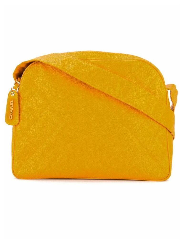Chanel Pre-Owned diamond quilted shoulder bag - Yellow