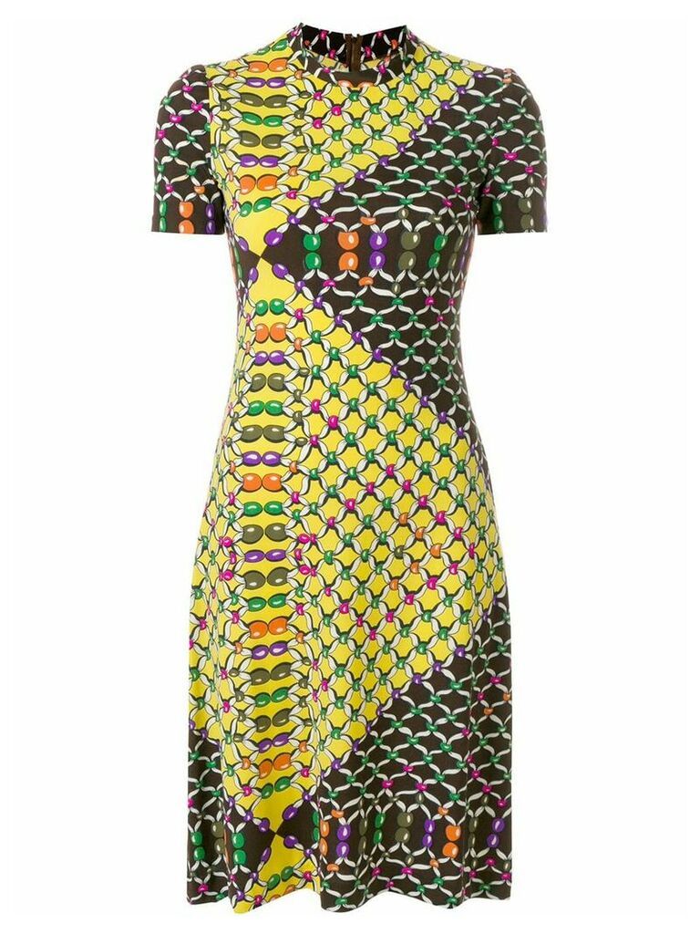 LANVIN Pre-Owned link print shortsleeved dress - Multicolour