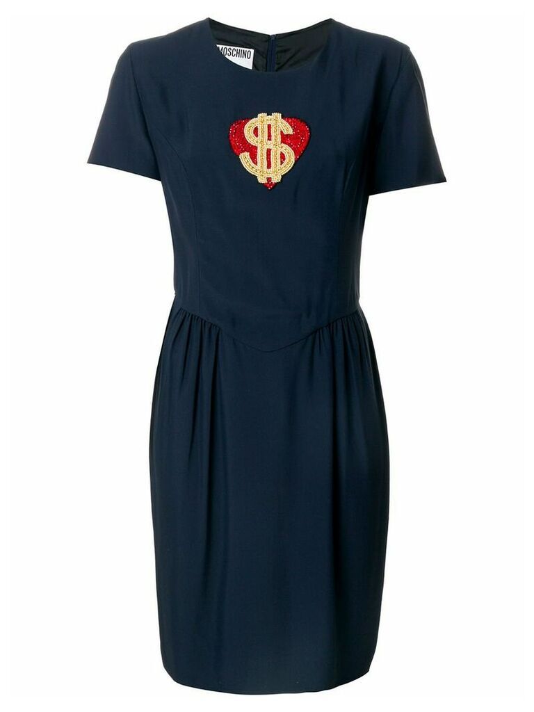 Moschino Pre-Owned Heart Dollar dress - Blue