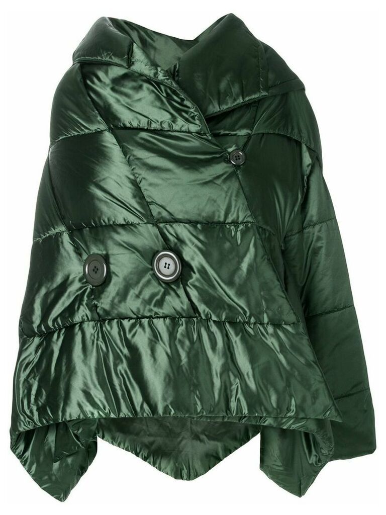 Issey Miyake Pre-Owned asymmetric padded jacket - Green
