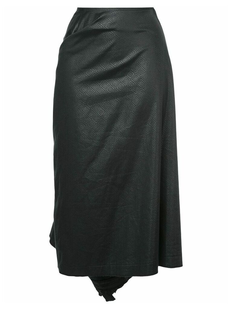 Comme Des Garçons Pre-Owned tonal pattern gathered skirt - Black