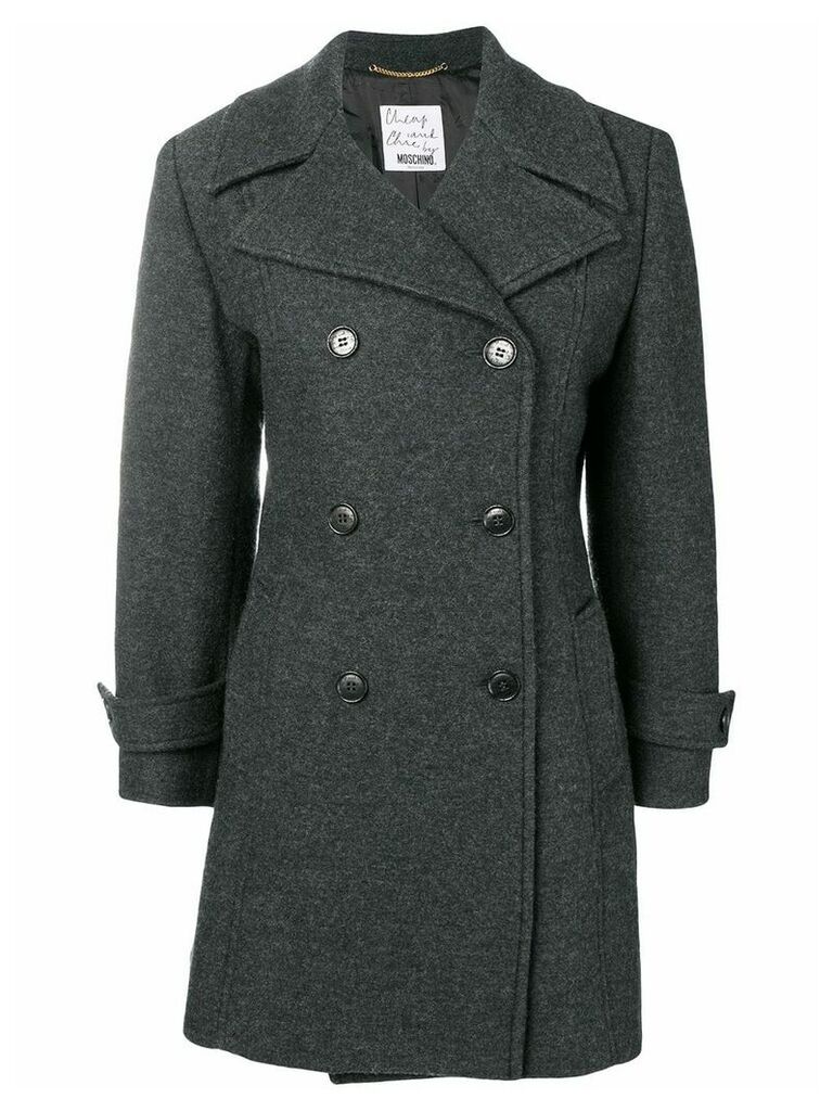 Moschino Pre-Owned 2000's double-breasted midi coat - Grey