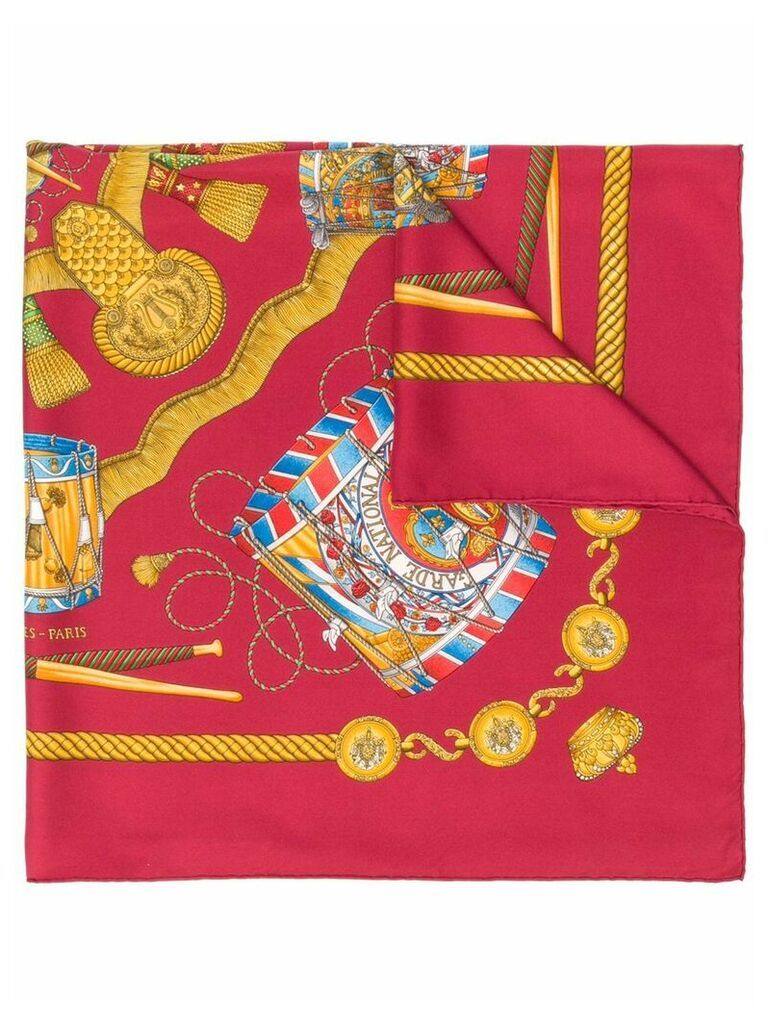 Hermès Pre-Owned Les Tambours scarf - Red
