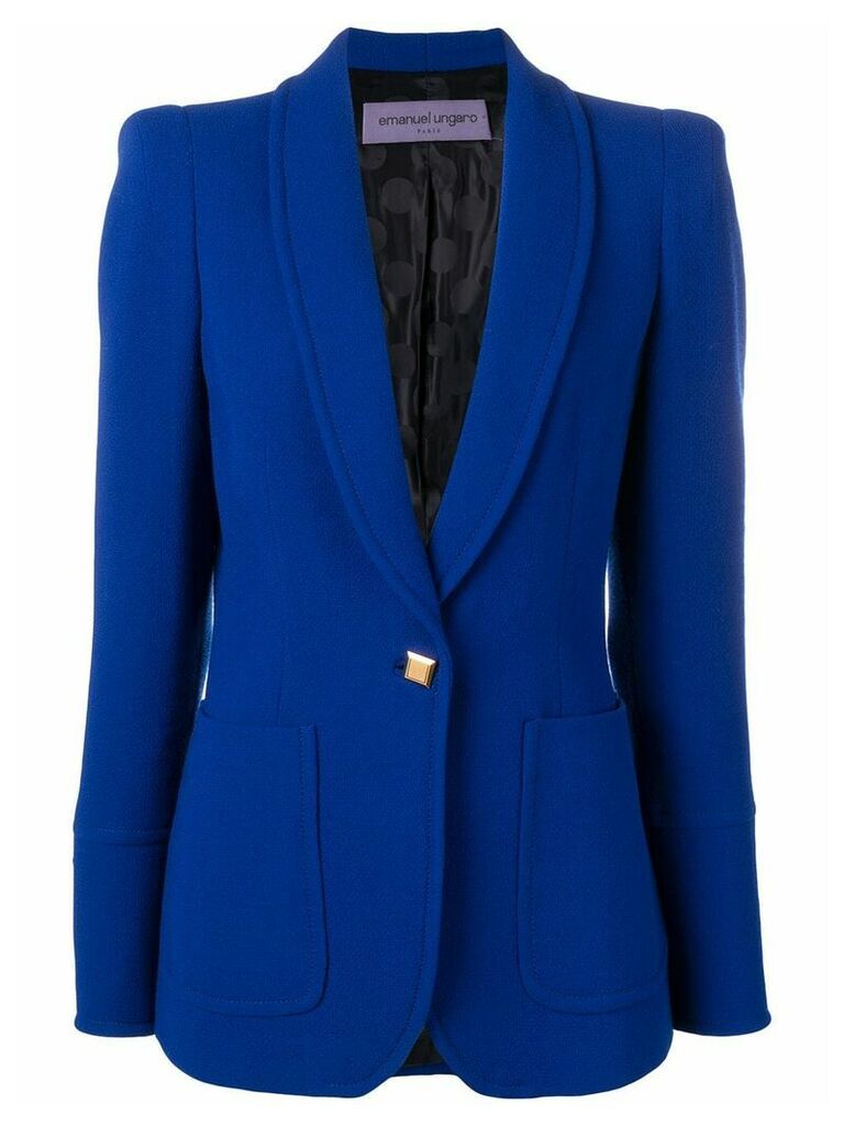 Emanuel Ungaro Pre-Owned structured shoulders blazer - Blue