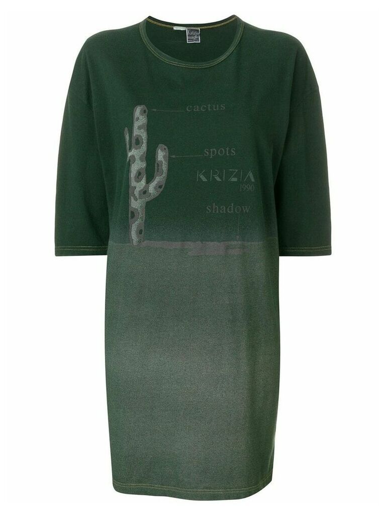 Krizia Pre-Owned printed T-shirt dress - Green