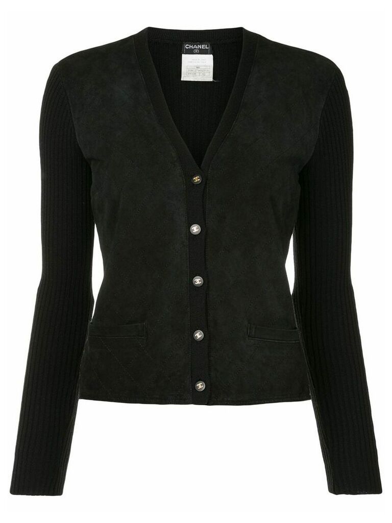 Chanel Pre-Owned quilted buttoned cardigan - Black