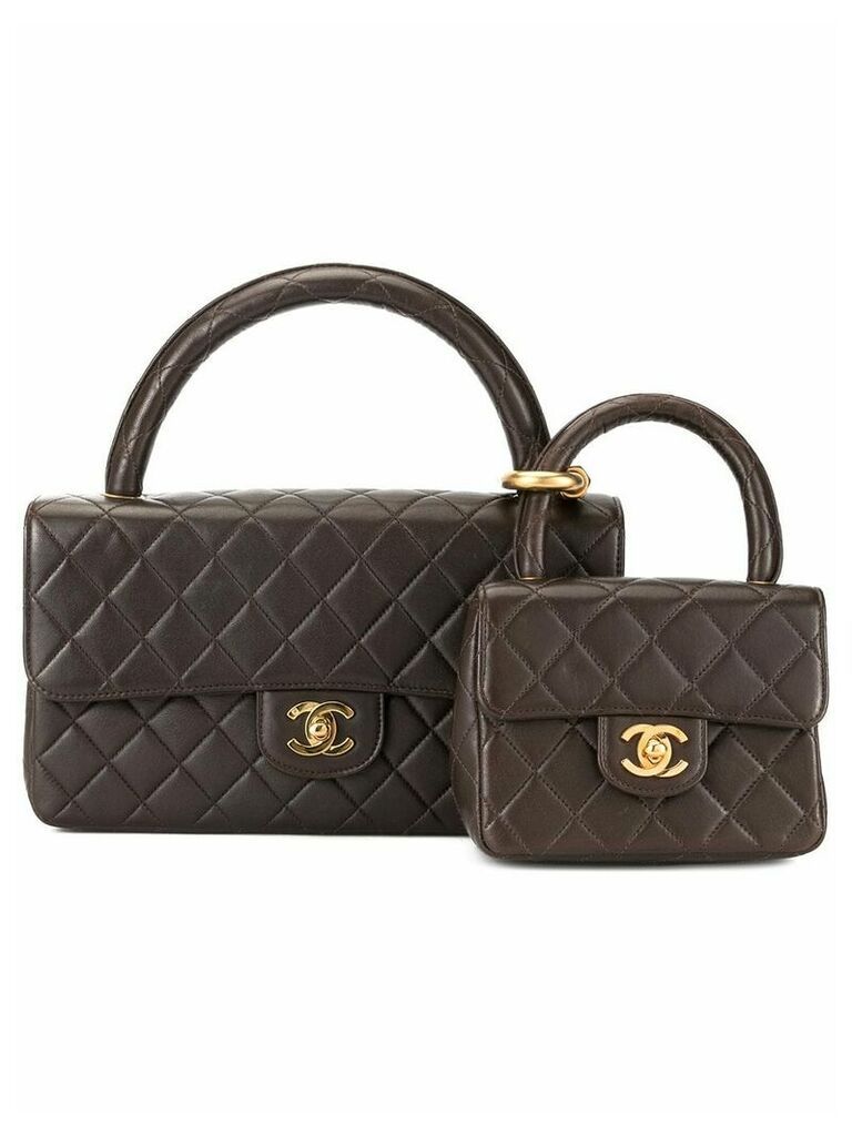 Chanel Pre-Owned Classic Flap bag with Micro bag - Brown