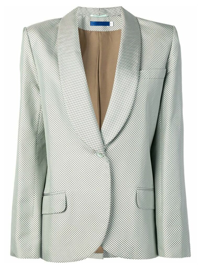 Givenchy Pre-Owned micro print tuxedo jacket - Green