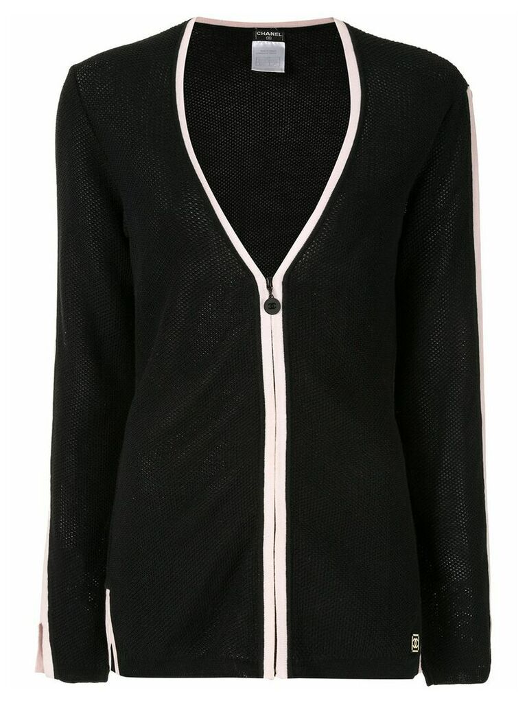 Chanel Pre-Owned two-tone cardigan - Black