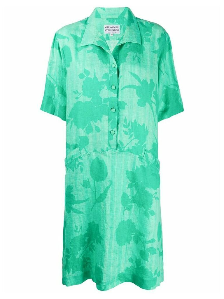 A.N.G.E.L.O. Vintage Cult 1980's floral shirt dress - Green