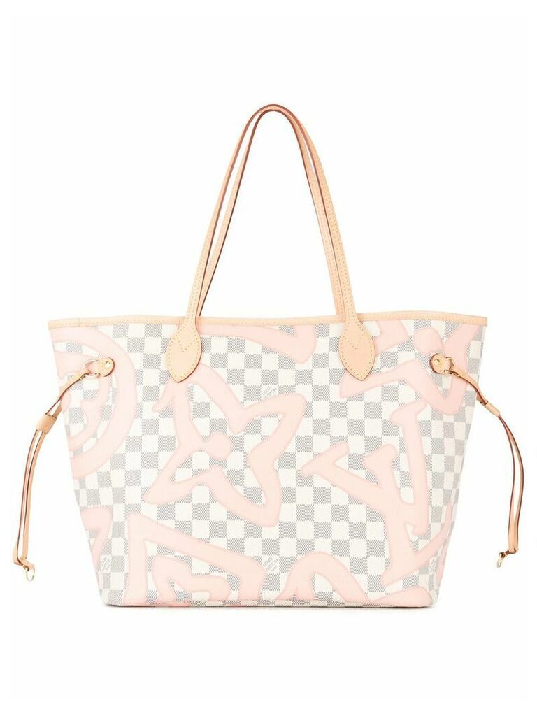 Louis Vuitton Pre-Owned 2017 Neverfull MM tote - WHITE, PINK
