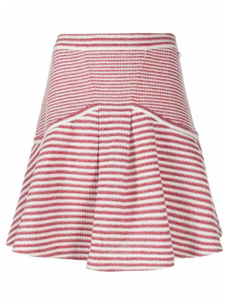 Chanel Pre-Owned striped knitted skirt - Red