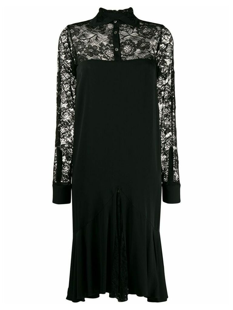 Romeo Gigli Pre-Owned 1997 lace panel dress - Black