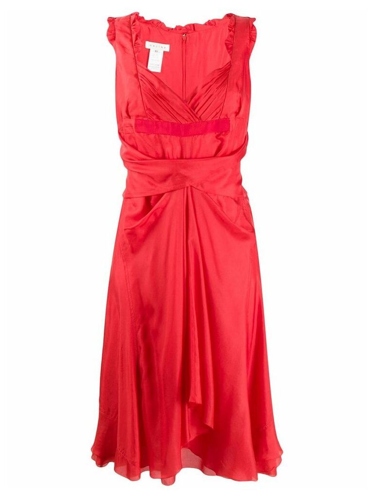 Céline Pre-Owned sweetheart neck dress - Red