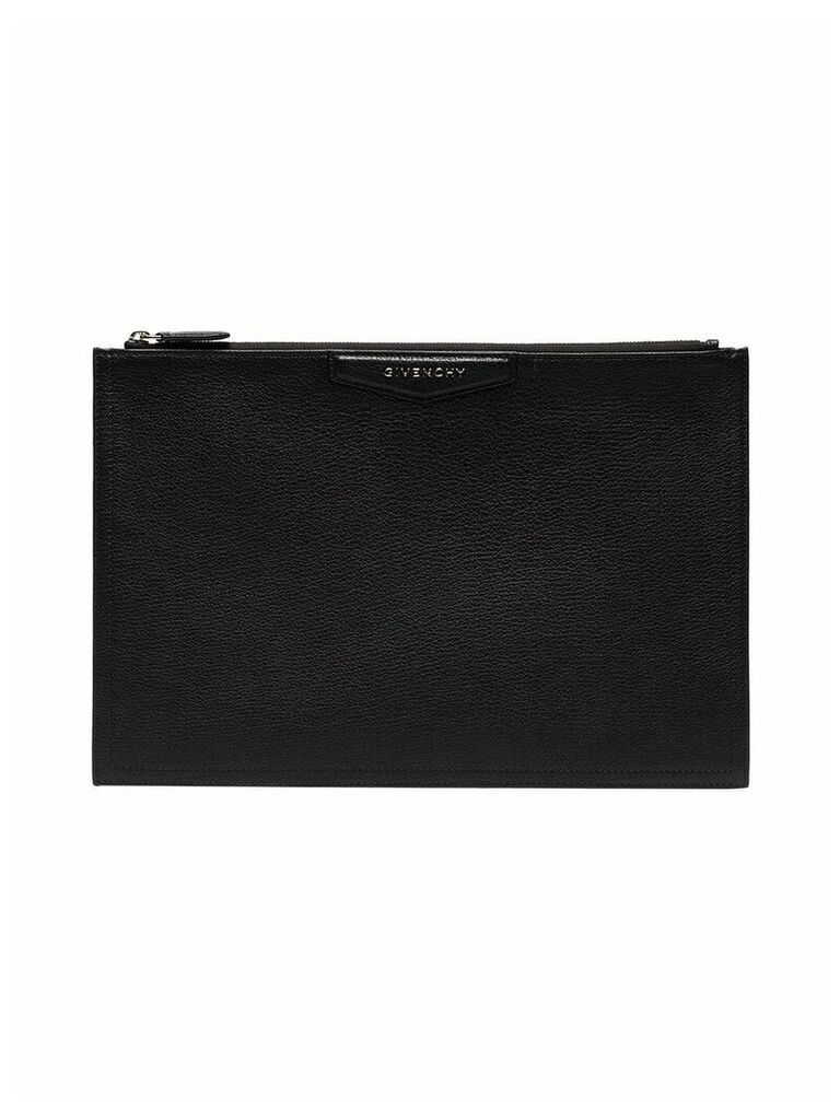 Givenchy black Antigona large leather clutch