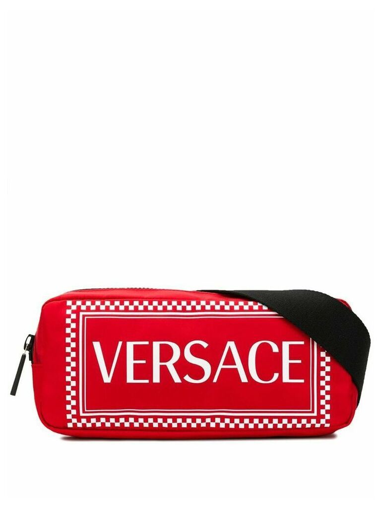 Versace logo print belt bag - Red