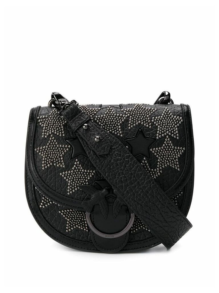 Pinko star studded shoulder bag - Black