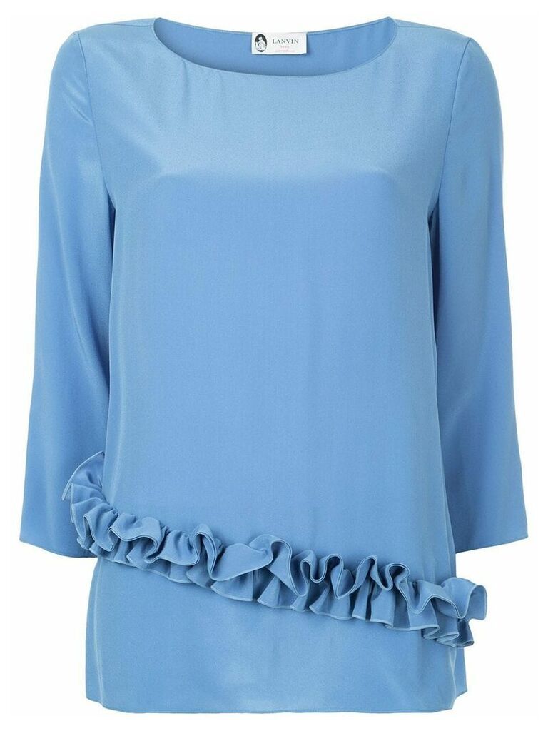 LANVIN ruffle detail blouse - Blue