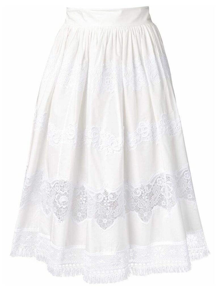 Dolce & Gabbana lace panel skirt - White