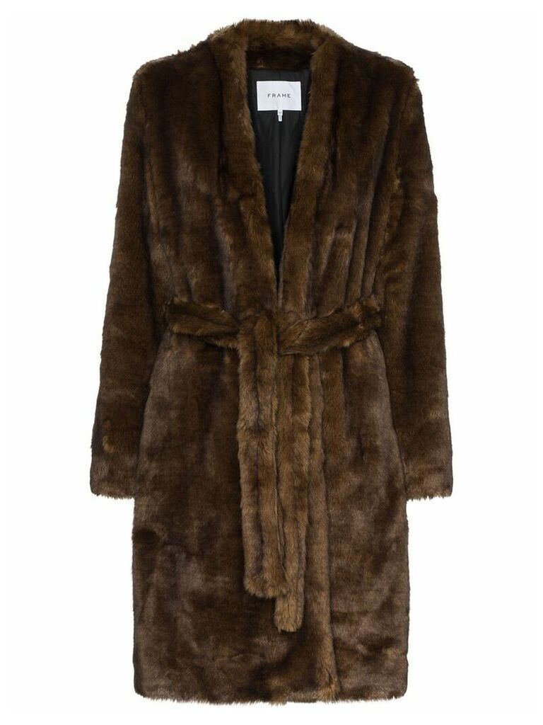 FRAME faux mink robe - Brown