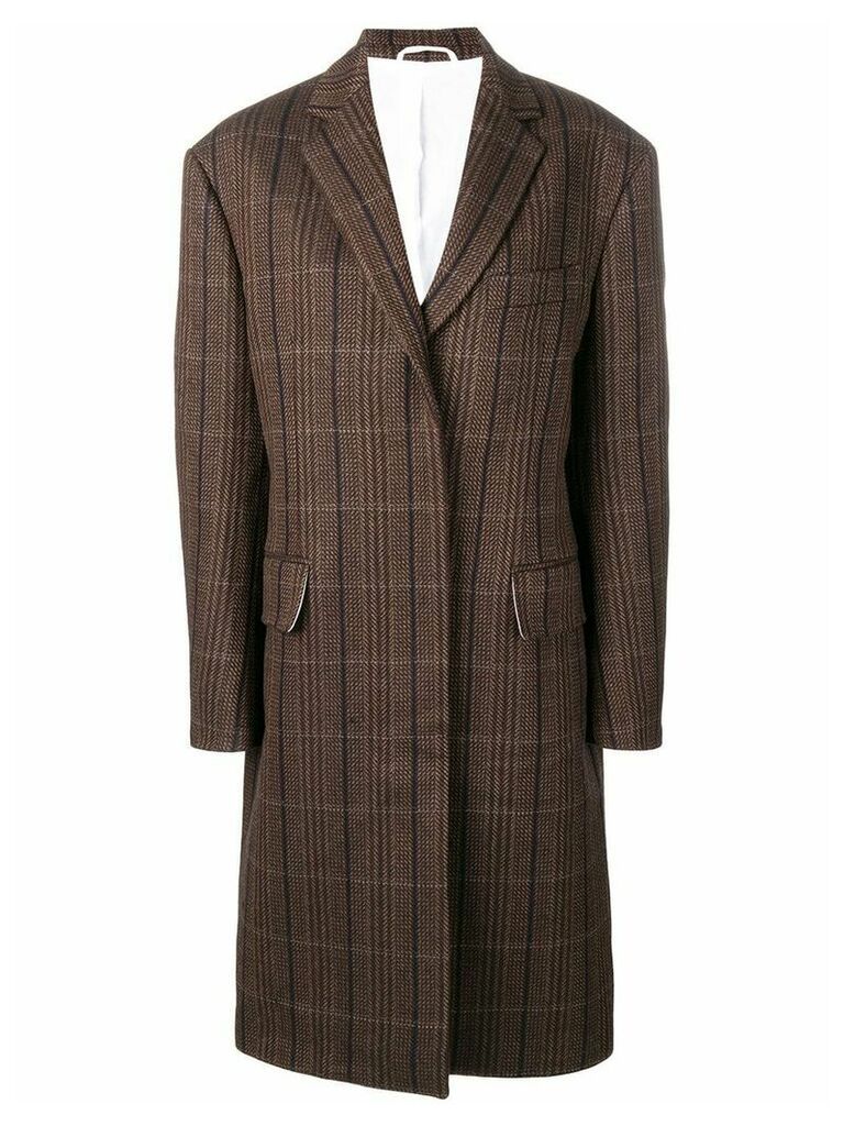 Calvin Klein 205W39nyc oversized tweed coat - Brown