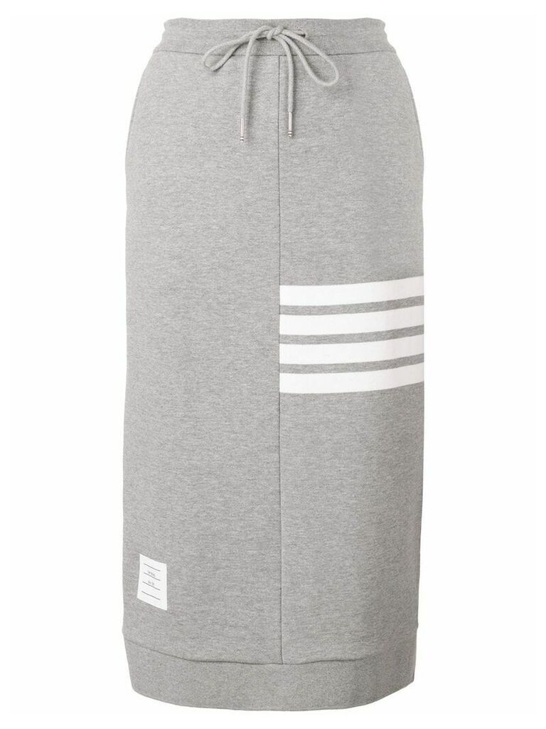 Thom Browne 4-Bar Loopback Sack Skirt - Grey