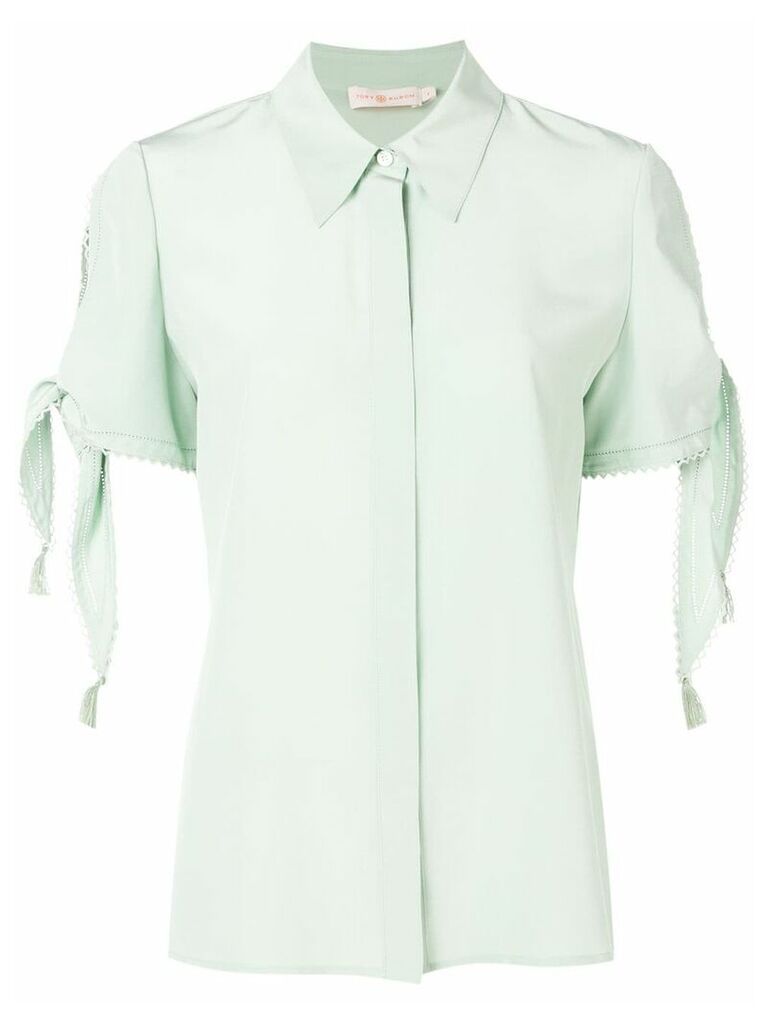 Tory Burch knotted sleeve blouse - Green