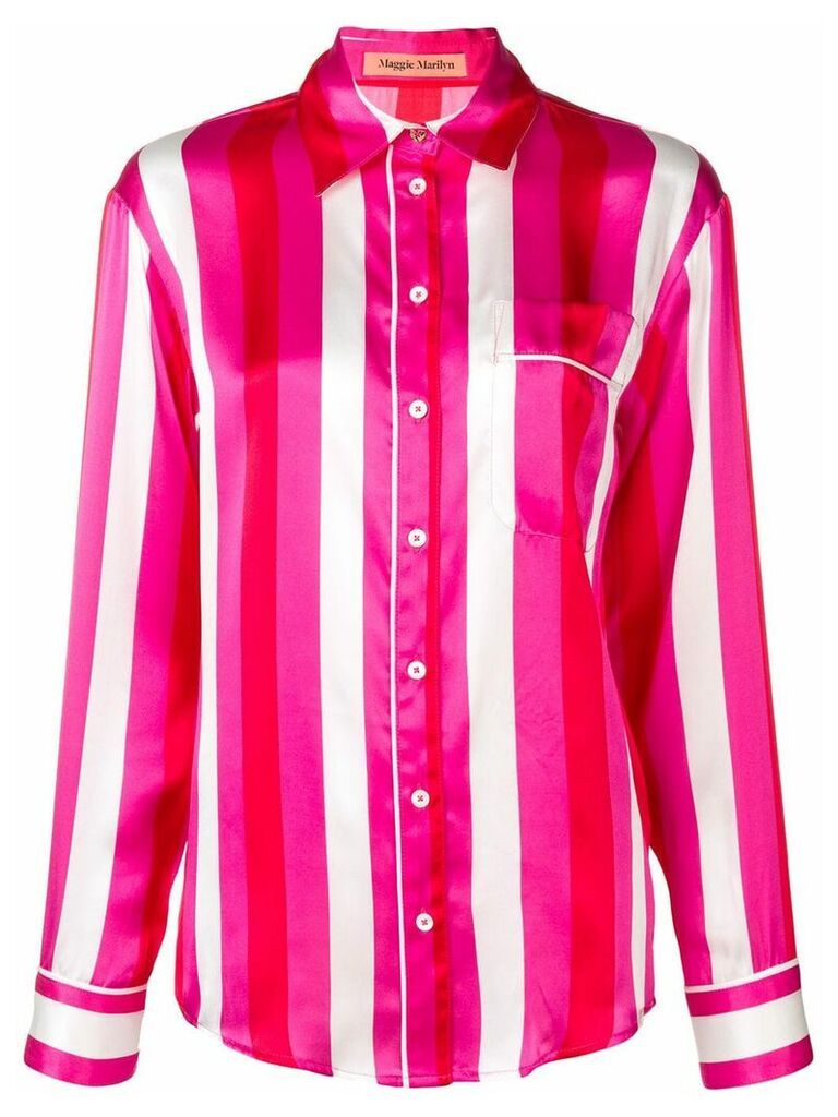 Maggie Marilyn pyjama style striped top - PINK